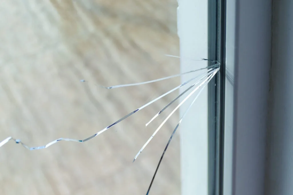 crack in glass