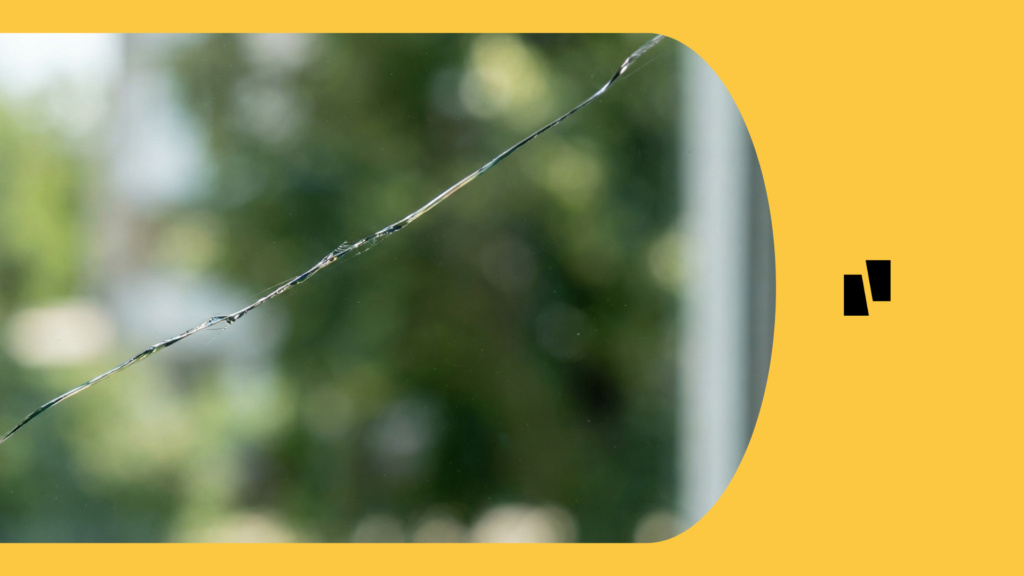 Cracked window glass