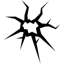 Cracks and chips in window glass