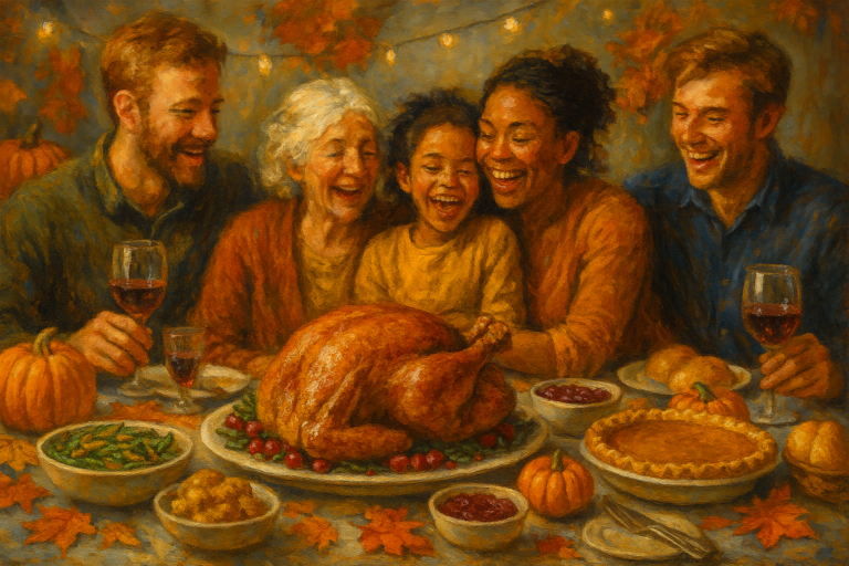 Happy family Thanksgiving