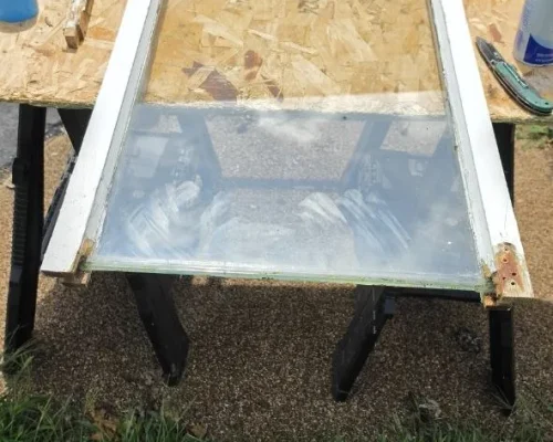 Removing damaged wood from window sash