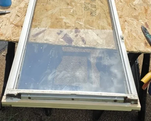 Wood sash repair in progress Frankfort IL