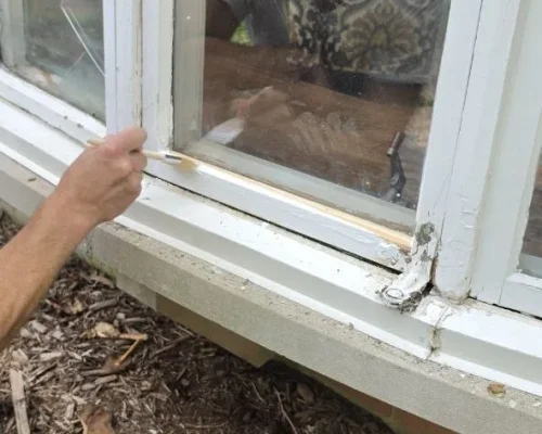 Completed wood window sash repair Frankfort IL