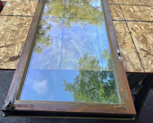 Refinished wooden window sash after repair in Highland Park IL