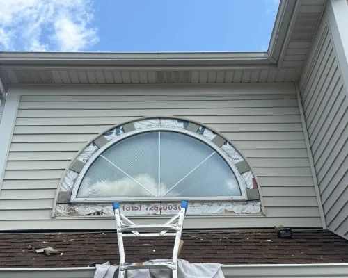 Removing trim around arched window in Plainfield