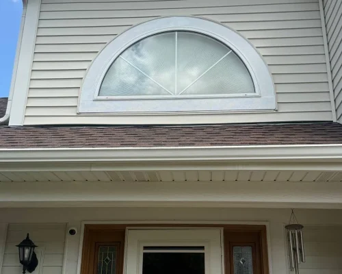 Completed arch window trim replacement Plainfield IL
